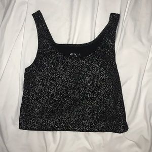 NEW Merona Black Sparkly Tank Top